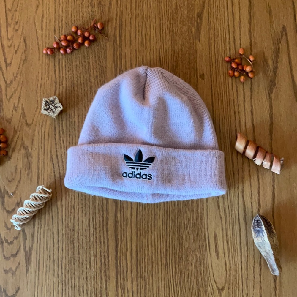 Purple adidas beanie